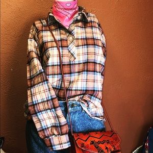 VINTAGE SEARS FLANNEL BUTTON DOWN